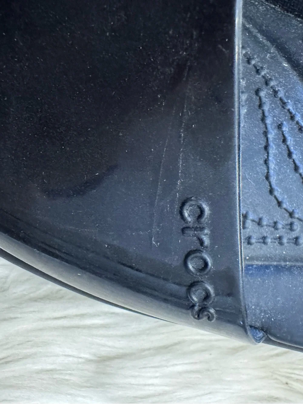 Crocs Brooklyn Wedge Ankle Strap Black High Shine Sandal Comfort Shoe Size 11